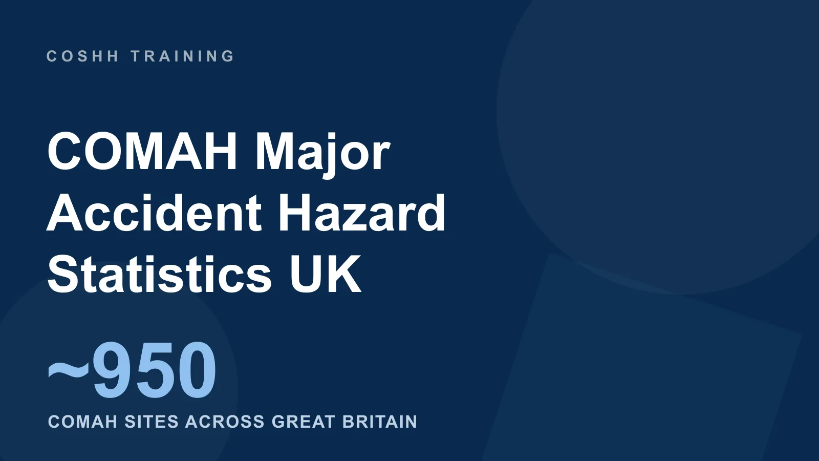 COMAH Major Accident Hazard Statistics UK: Sites, Inspections & Enforcement