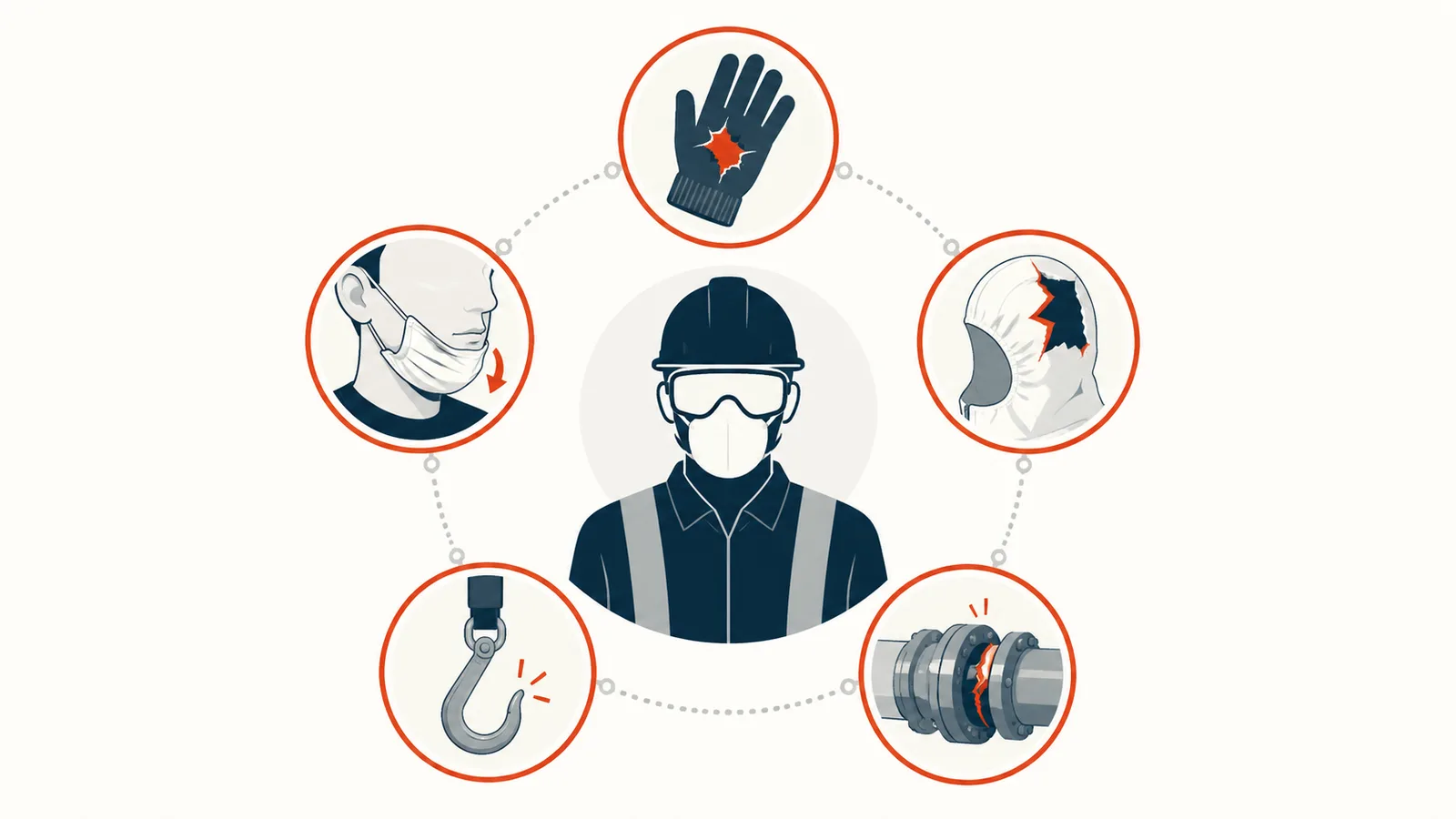 Diagram illustrating why PPE sits at the bottom of the hierarchy of control.