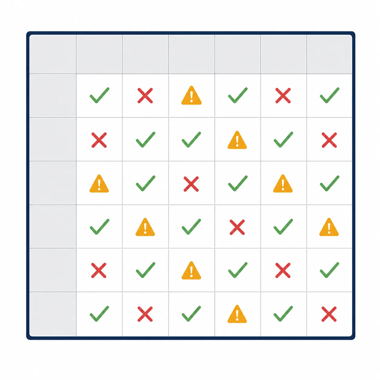 Chemical segregation compatibility matrix.