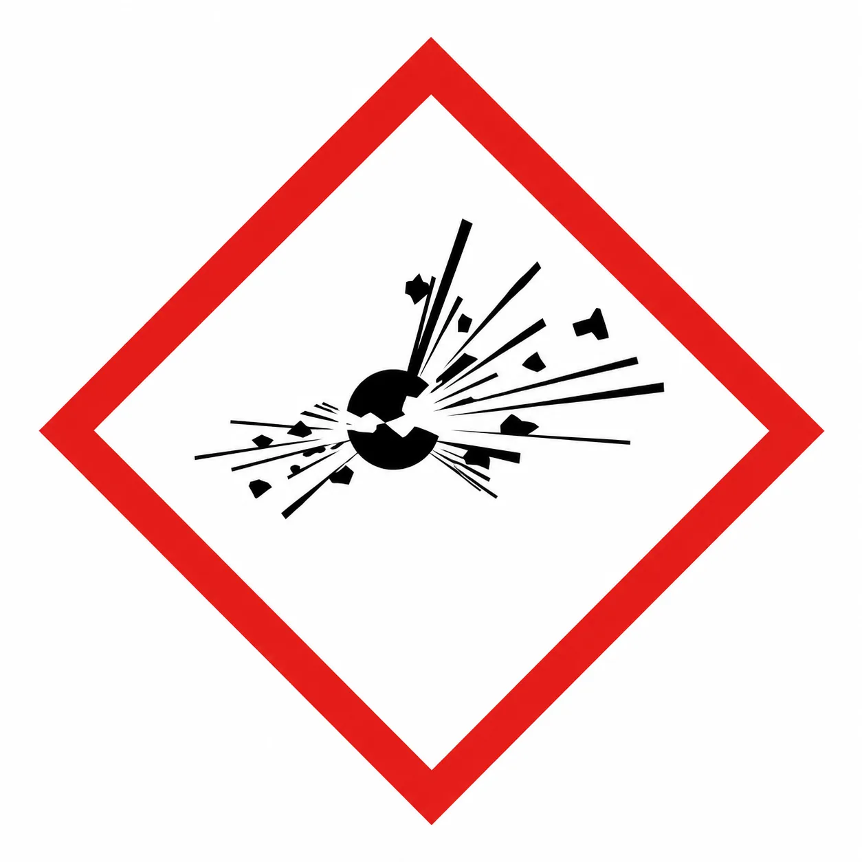 GHS01 explosive hazard pictogram.